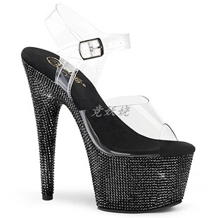High Heel 厚底超高防水台凉鞋 美国Pleaser17.8cm性感水钻高跟鞋