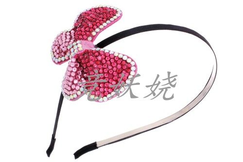 派对饰品水钻蝴蝶发卡发带头饰