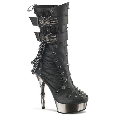 美国代购指骨鞋跟骨架手扣带短靴