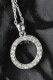 流行首饰水钻圆形吊坠银色项链 Fashion西方时尚 美国代购 Western