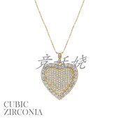 流行首饰心形水钻吊坠项链饰品 Fashion西方时尚 美国代购 Western