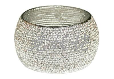 美国代购Western Fashion西方时尚金属流行首饰多排水钻镶嵌手镯