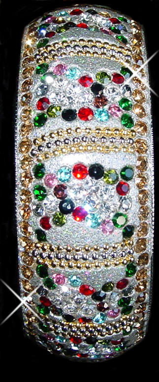 美国代购【Western fashion】性感彩色仿真水钻大手镯复古饰品