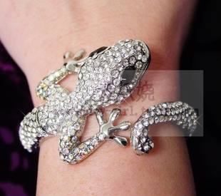 美国代购【Western fashion】钻石手镯蜥蜴造型设计手镯流行首饰