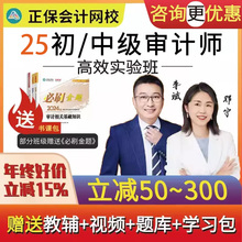 正保会计网校2025年初中级审计师视频网课题库课件题库高效实验班