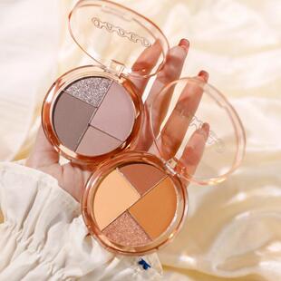 JADED葭妲 芋泥麻薯灰紫调百搭四色眼影盘珠光闪粉大地色 2023新款