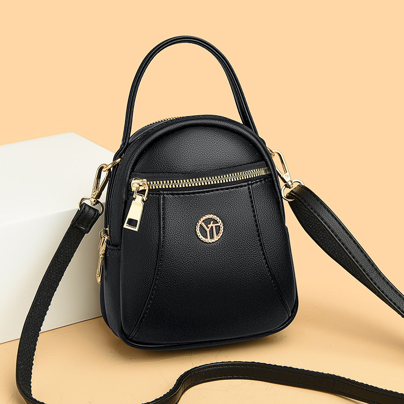 骞诺贝儿小包包女2024新款真皮手提单肩斜挎包百搭通勤黑色