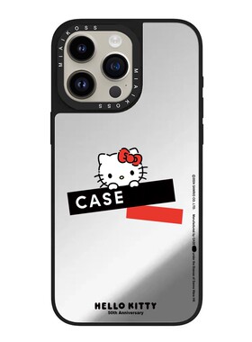 MIAIKOSS/妙吻联名HelloKitty标签红色便利贴适用iPhone15Promax苹果17手机壳潮牌14防摔套13个性12女16磁吸
