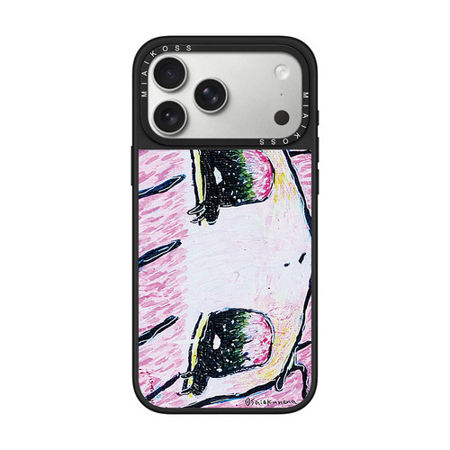 MIAIKOSS/妙吻联名朋克女孩涂鸦粉色眼睛适用iPhone17Promax苹果16手机壳15潮牌14防摔套13个性12女18磁吸版