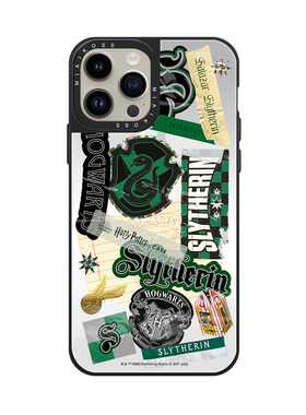 联名哈利波特蓝色学院贴纸适用iPhone15Promax苹果17手机壳潮牌14防摔套13个性12女16创意磁吸版明星同款