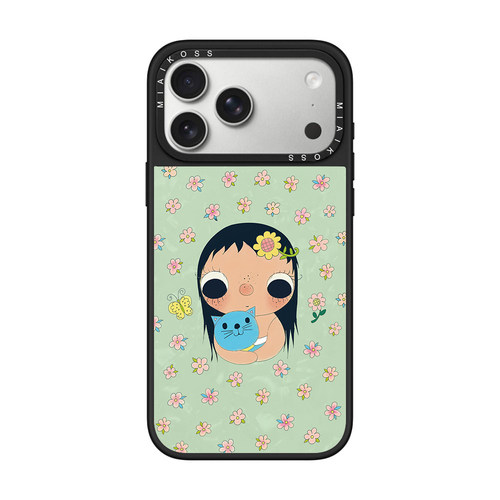 MIAIKOSS/妙吻联名青色小玉猫咪贝母适用iPhone17Promax苹果16手机壳15潮牌14防摔套13个性12女11艺术磁吸版