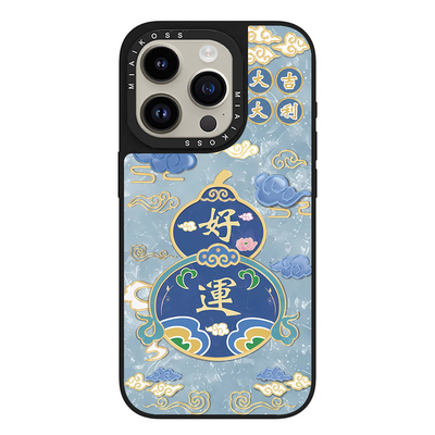 MIAIKOSS/妙吻贝母款联名新年好运顺遂葫芦适用iPhone16Promax苹果17手机壳15潮牌14防摔套13个性12新春招财