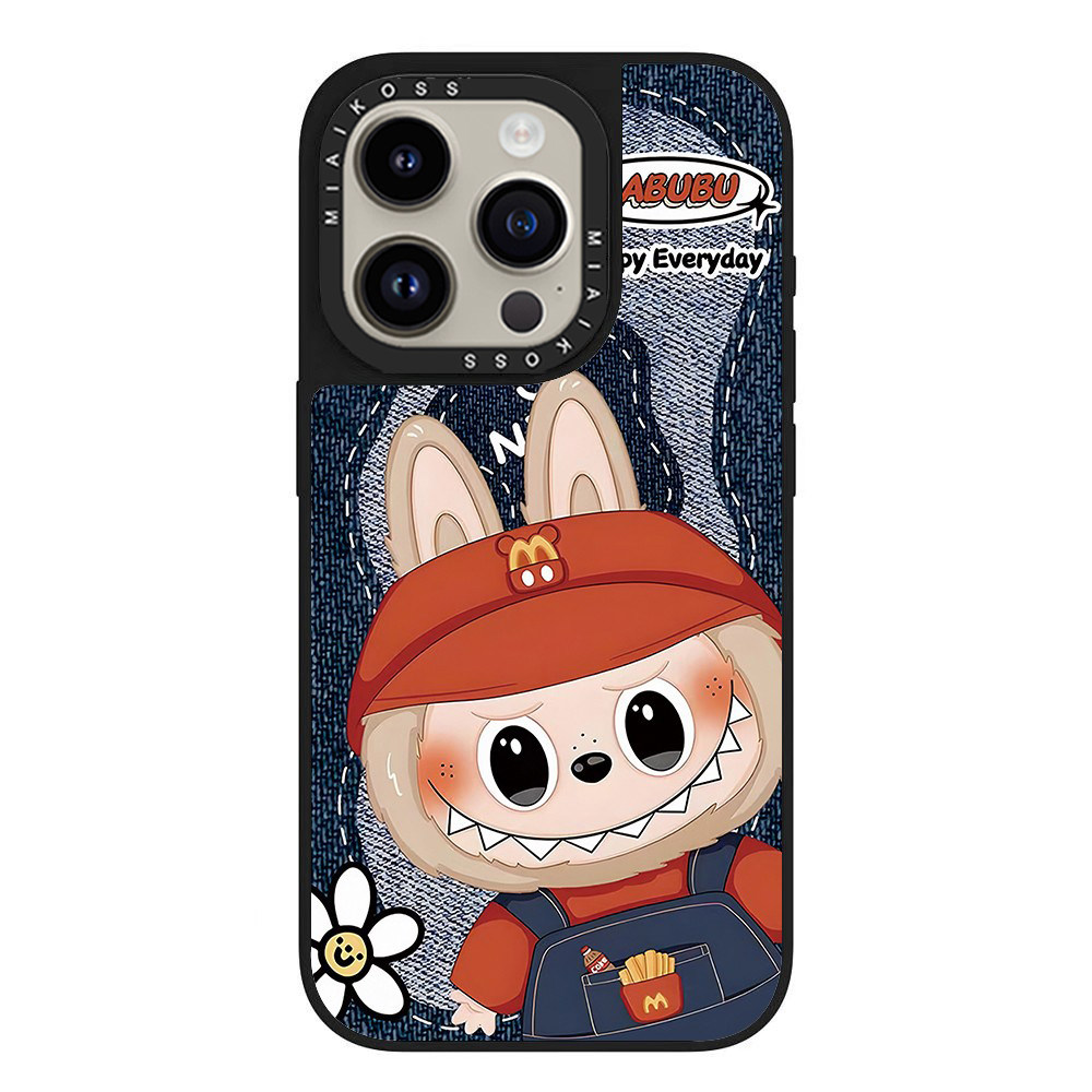 联名Labubu拉布布牛仔裤纹适用iPhone18Promax苹果17手机壳潮牌14防摔套13个性12女15/16可爱卡通磁吸版创意