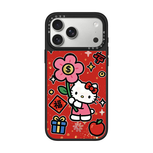 MIAIKOSS/妙吻新年有钱花凯蒂猫红色KT适用iPhone17Promax苹果16手机壳15潮牌14防摔套13个性12女11艺术磁吸
