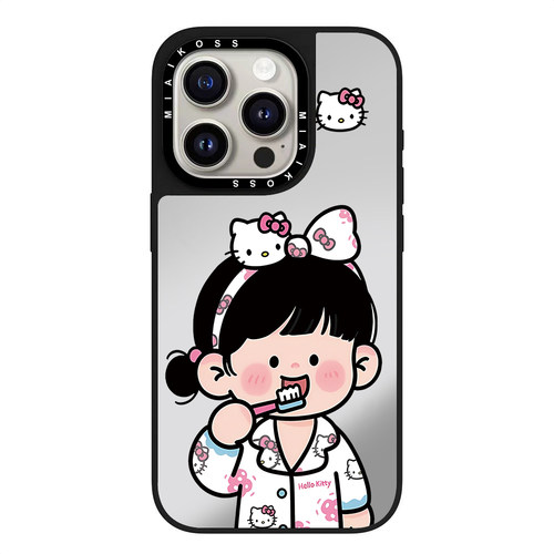 MIAIKOSS/妙吻联名可爱小女孩早上好找妈妈适用iPhone16Promax苹果手机壳15潮牌14防摔套13个性12女17磁吸