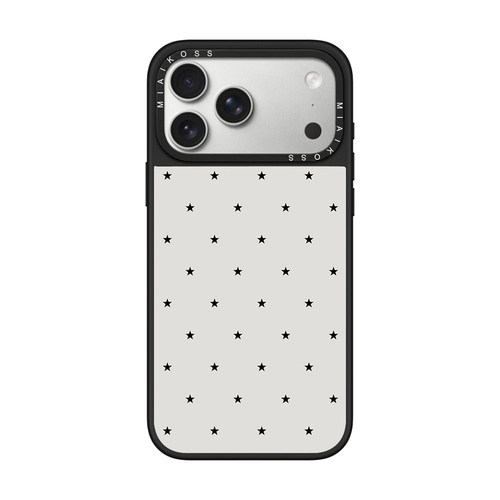 MIAIKOSS/妙吻白底黑色星星满天星适用iPhone17Promax苹果16手机壳15潮牌14防摔套13个性12女18艺术家磁吸版