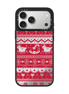 MIAIKOSS/妙吻红色费尔岛爱心小马适用iPhone17Promax苹果16手机壳15潮牌14防摔套13个性12女11艺术家磁吸版