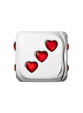 C加联名骰子方块红色爱心手机腕带硅胶链串珠手机链条便携带挂绳