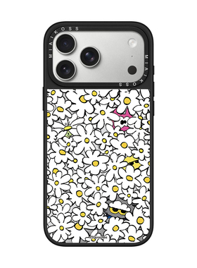 新款ZO满印雏菊猫咪灰色猫头适用iPhone17Promax苹果16手机壳15潮牌14防摔套13个性12女11艺术家磁吸版卡通