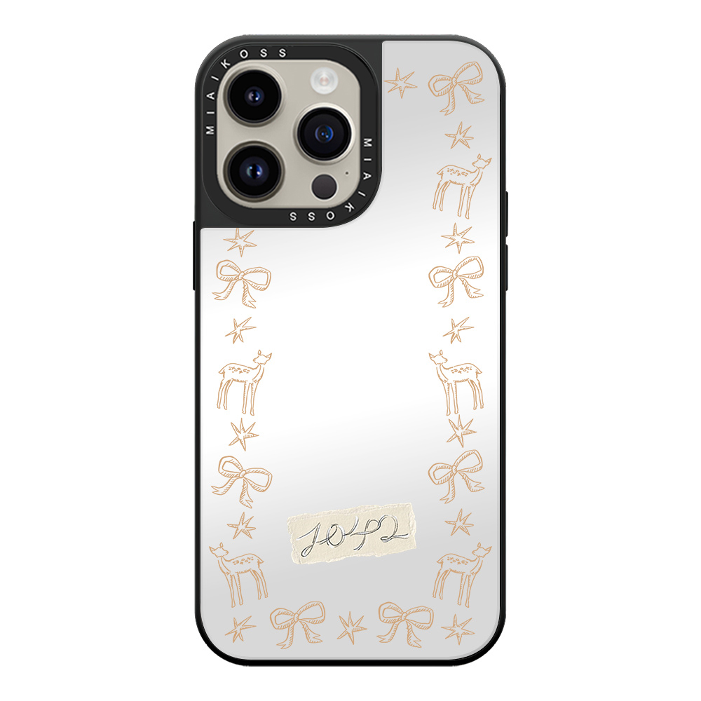 CASE镜面欧阳娜娜联名小鹿第二弹小鹿环绕适用iPhone16Promax苹果17手机壳15潮牌14防摔套13个性12女11磁吸版