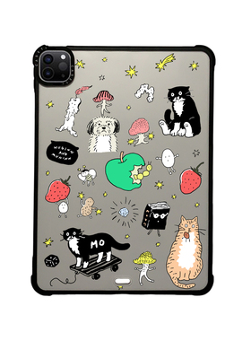 CASETi联名草莓滑板茶点猫适用苹果iPad Pro11寸平板电脑mini7/6保护套ipad10/11代防摔壳13/12.9 Air第4/5/6
