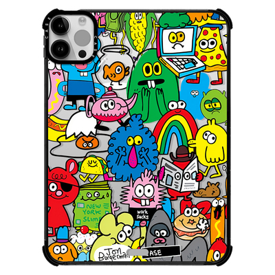 CASE联名满印小怪兽适用苹果iPad Pro12.9寸平板保护套2024 Air第3/4/5/6/7代11寸2025卡通可爱防摔壳mini6/7