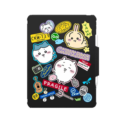 翻盖旋转折叠支架吉伊卡哇贴纸适用苹果iPad Pro11寸平板电脑mini7/6保护套ipad10/11代防摔壳卡通air5/6/7