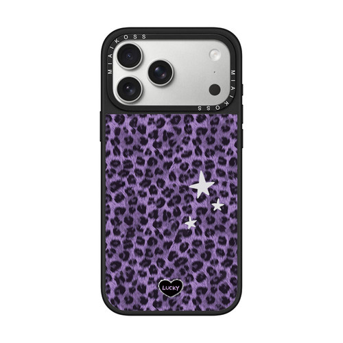 MIAIKOSS/妙吻紫色豹纹幸运星适用iPhone17Promax苹果16手机壳15潮牌14防摔套13个性12女18磁吸版创意精致