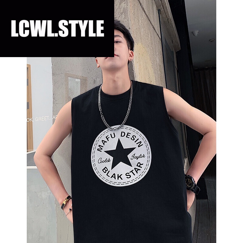 LCWL.STYLE summer Chaopai printing vest Easy Primer jacket Korean Edition Versatile handsome Hip hop T-shirtin the Outdoor/Mountaineer/Camping/Travel Goods , Outdoor clothing , Outdoor leisure clothes , Outdoor leisure clothing  category - from Buy2taobao.com to provide professional Taobao agent buy service