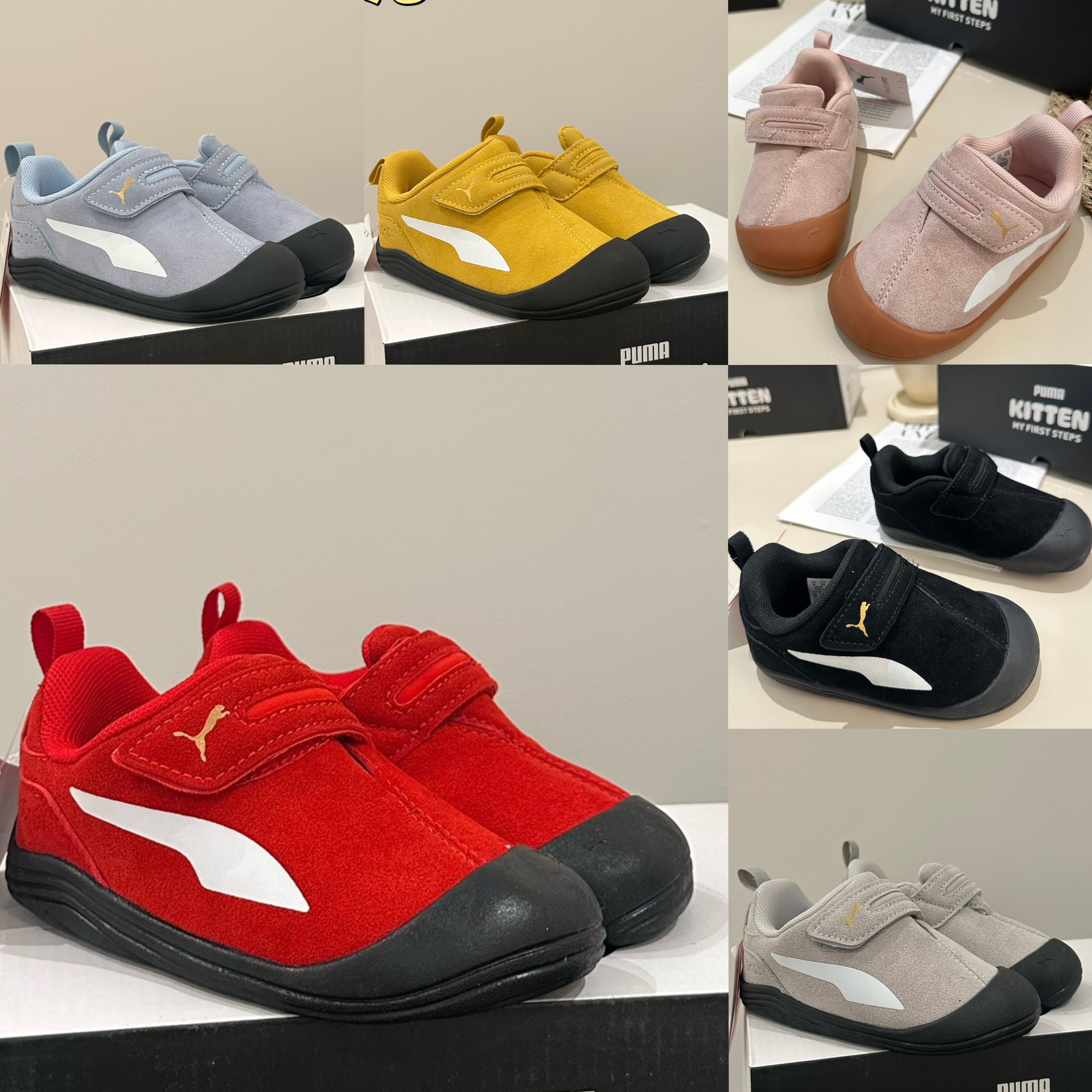 秋冬新款儿童魔术贴运动鞋真皮女童德训鞋男童鞋透气宝宝防滑板鞋