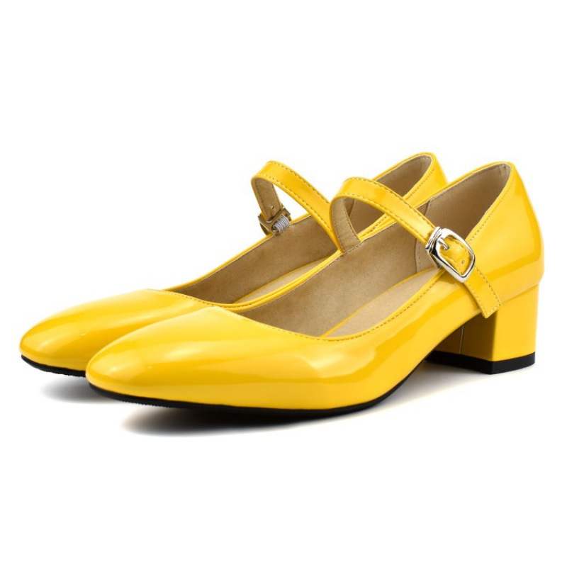 高跟鞋女粗跟少女低中跟鞋女鞋单鞋特大码鞋40-43　44-48