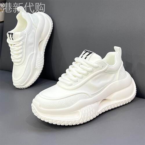 ZaSaFran！男鞋2026夏季冰丝网布透气老爹鞋休闲百搭厚底休闲鞋子