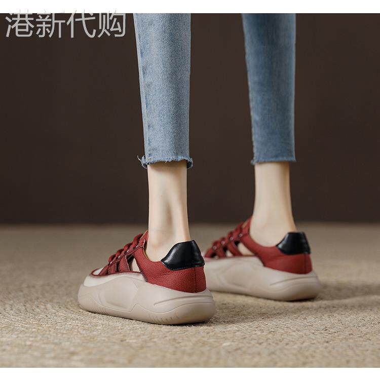 复古中国红~丨ONGYSL丨真皮轻便女鞋复古时尚夏季时尚耐看透气