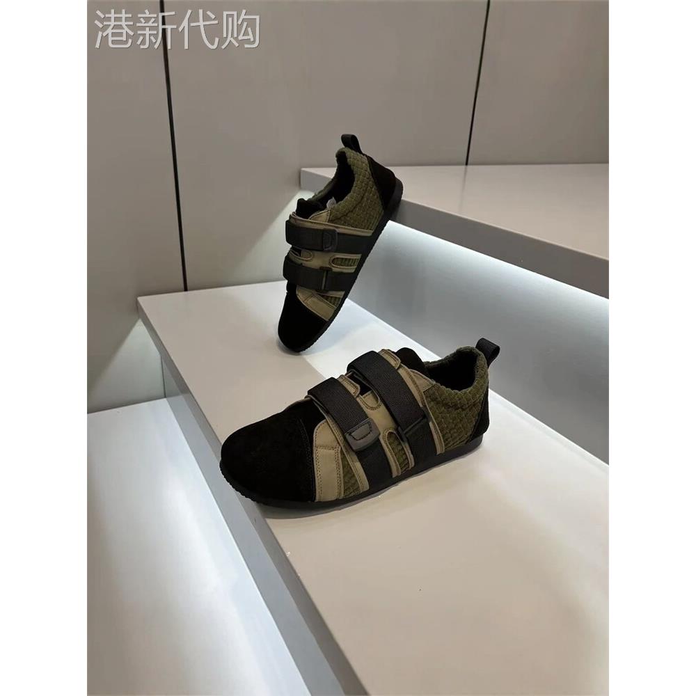 ZaSaFran！魔术贴男鞋春季新款男一脚蹬板鞋百搭大头鞋软底休闲鞋