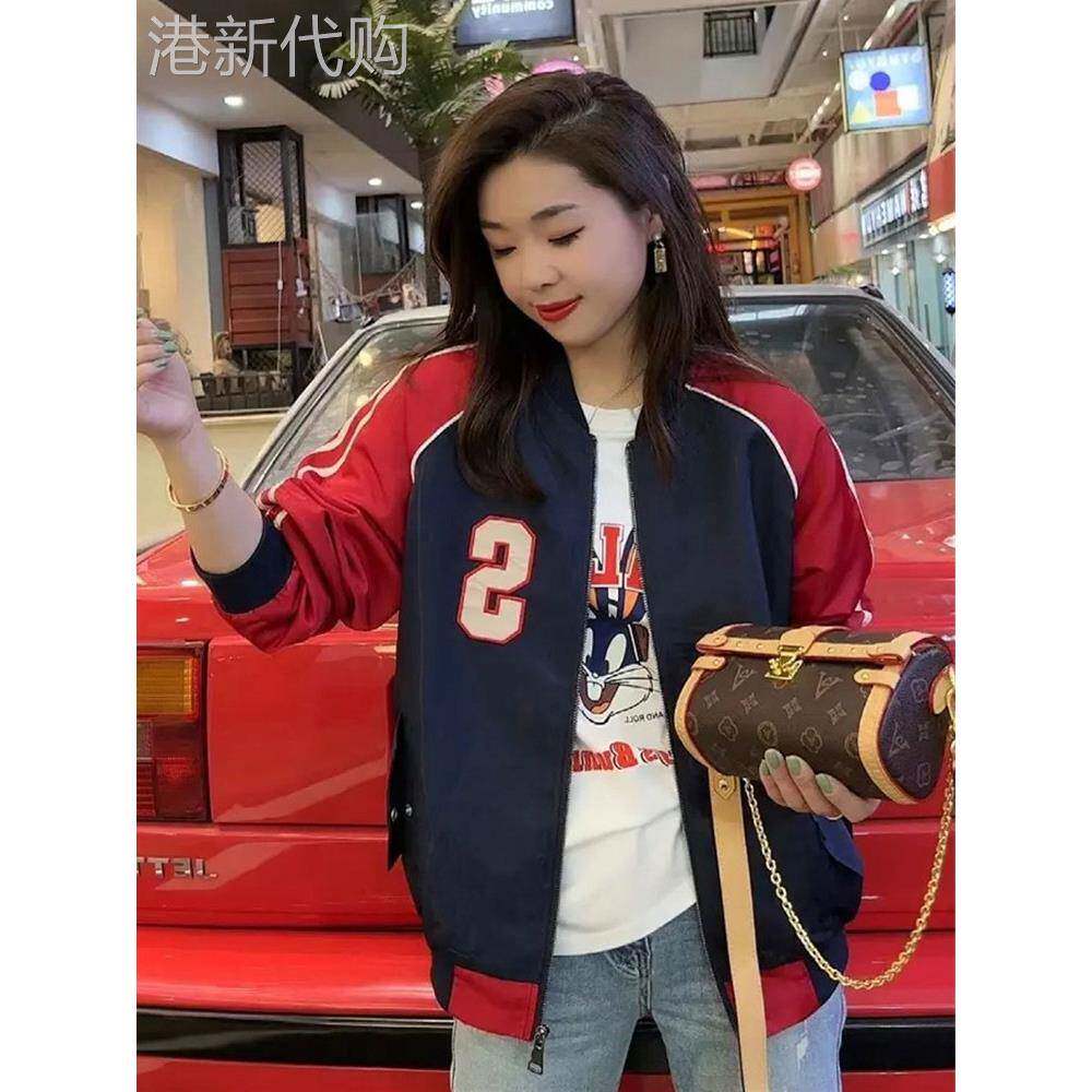 美式棒球服外套女春秋新款欧货洋气短款宽松休闲百搭刺绣夹克上衣
