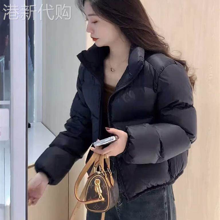 正品黑色短款羽绒服女小个子2025冬季新款肯豆风白鸭绒面包服外套