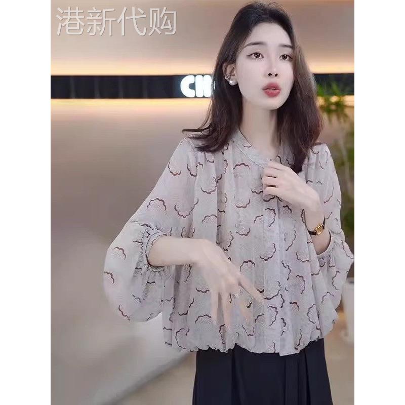 花色时尚薄款防晒衣衬衫女夏季2025新款洋气宽松休闲时尚百搭开衫