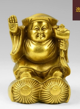 全铜大黑天财神居家装饰品