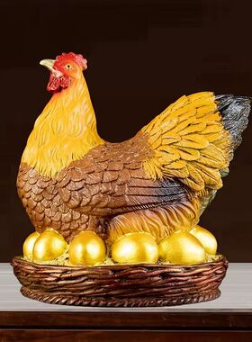 全铜工艺品母鸡下蛋金鸡摆件