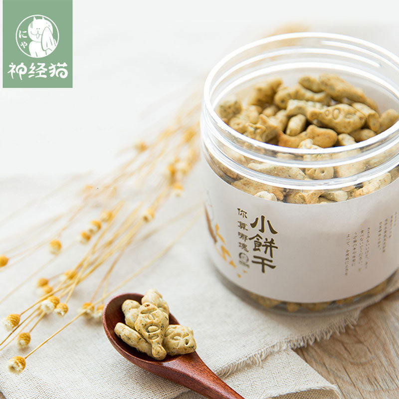 猫饼干神经猫薄荷去毛球小鱼饼干100g猫咪磨牙零食成幼宠物猫零食