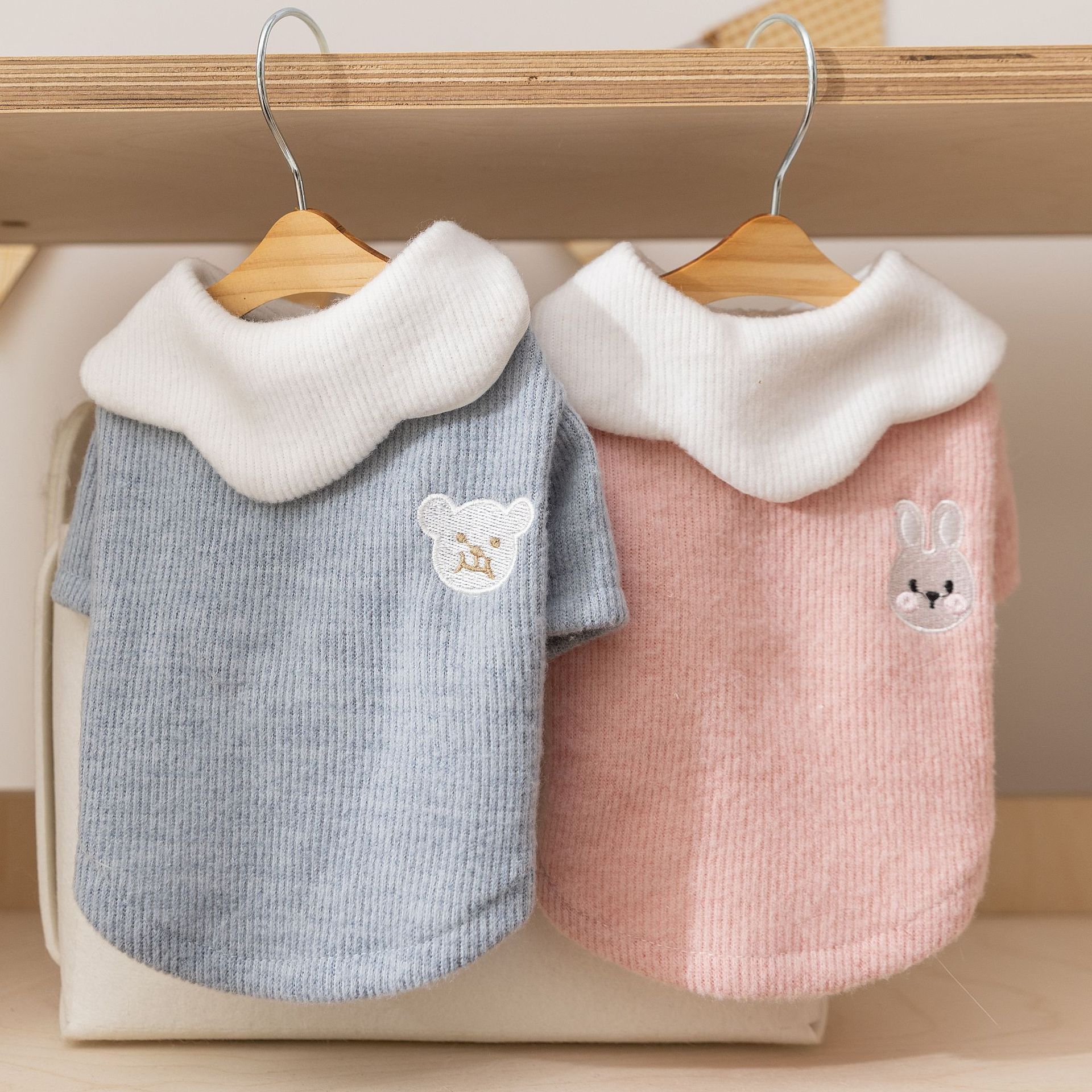 秋冬宠物衣服狗狗衣服卡通小熊两脚上衣打底衫内搭小型犬比熊泰迪