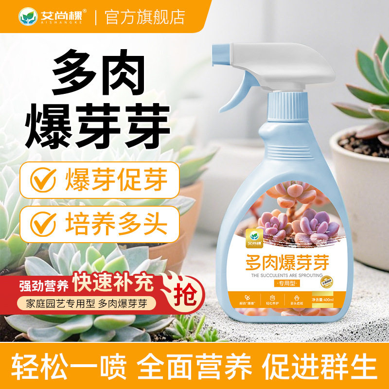 艾尚棵多肉爆芽芽优芽素桌面阳台小盆栽绿植花卉专用型多肉爆芽素