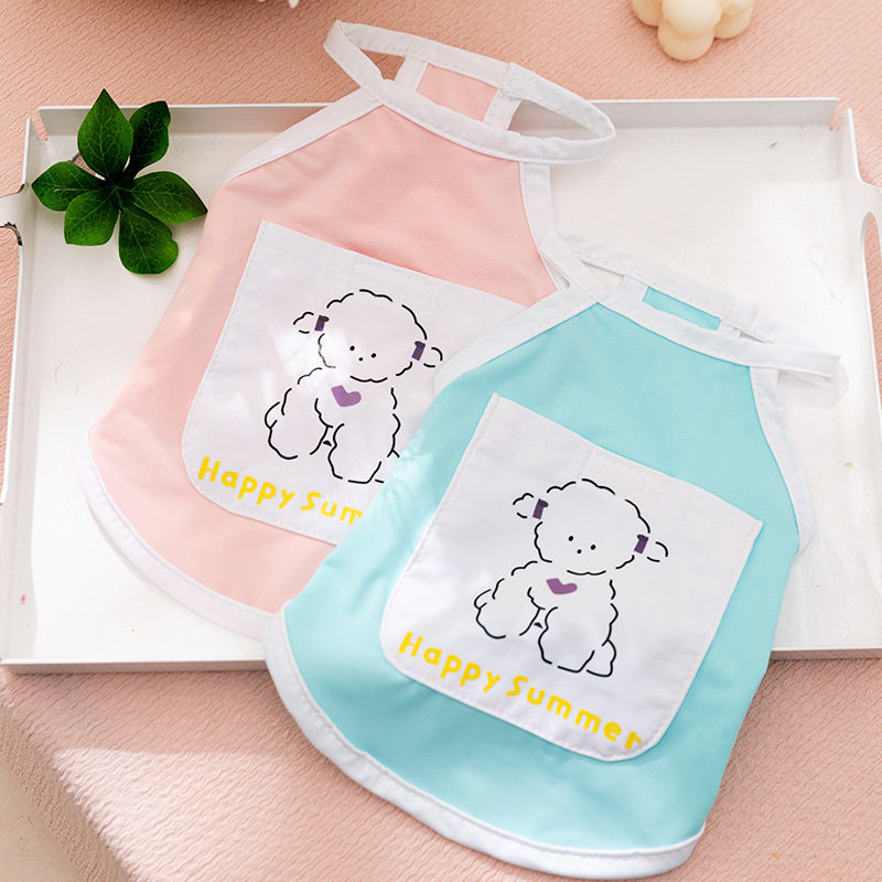 韩系春夏薄款吊带凉凉衣背心小型犬比熊泰迪狗衣服宠物衣服猫衣服