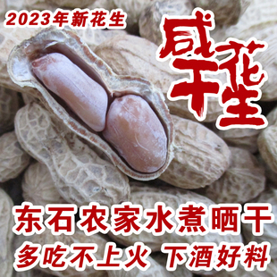 水煮花生农家原味平远东石花生自然晒干咸干花生梅州客家特产2斤