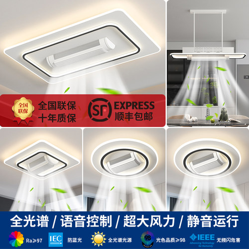 客厅主灯简约现代护眼风扇灯