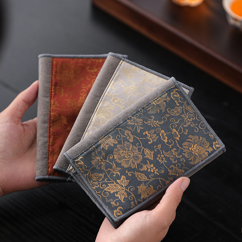 复古花纹茶巾茶布吸水便携茶具清洁巾茶艺用品小方巾加厚养壶巾,餐饮具,茶巾,淘宝优惠券,粉丝福利购,淘宝优惠卷