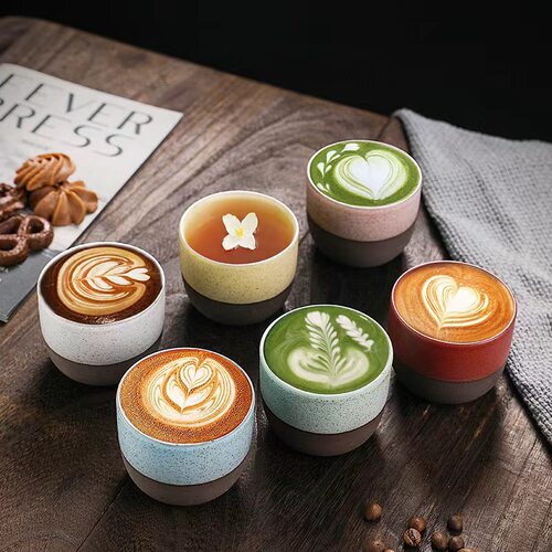 沙特复古粗陶浓缩咖啡杯
