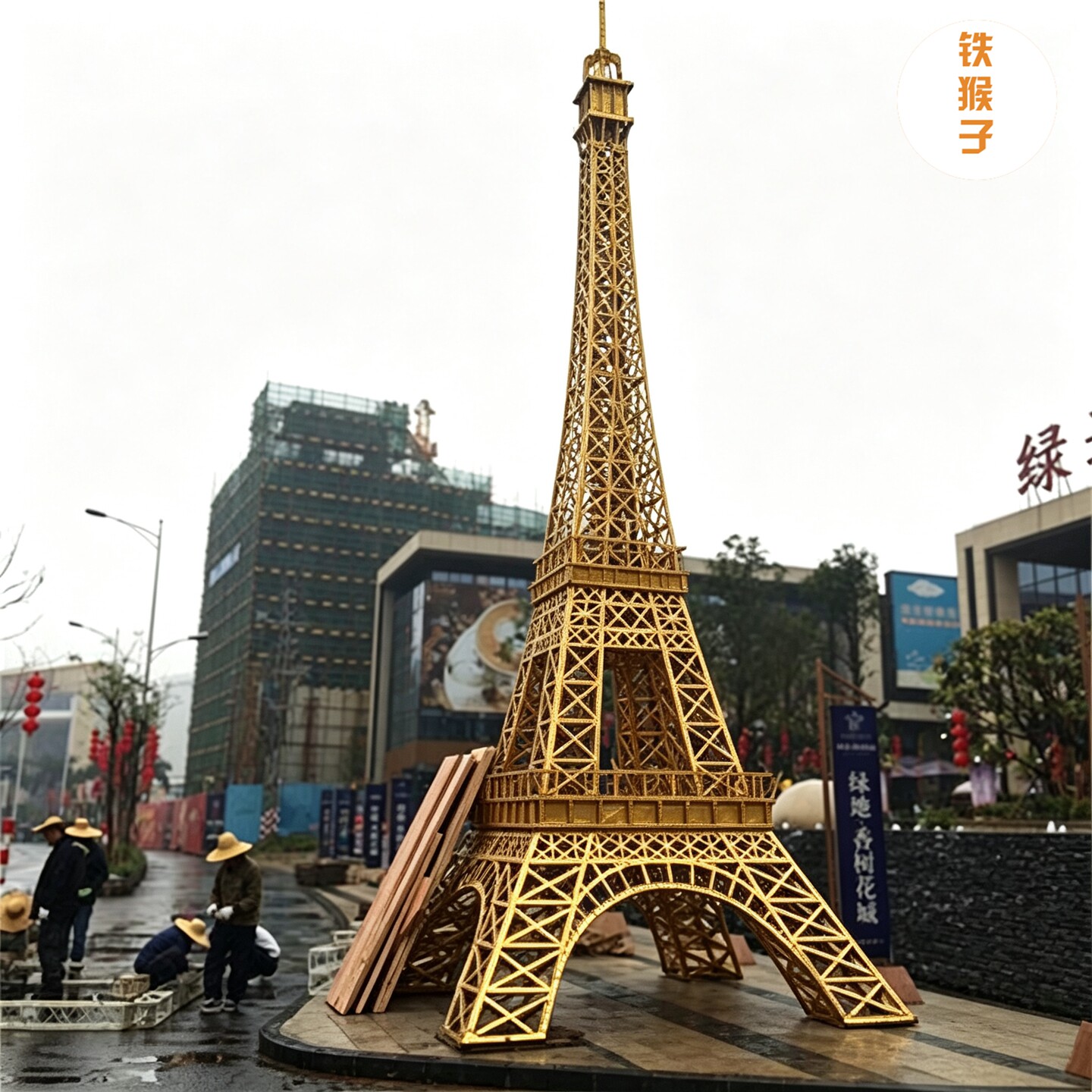 法国大型巴黎艾菲尔铁塔模型摆设道具埃菲尔摄影婚庆广场摆件户外