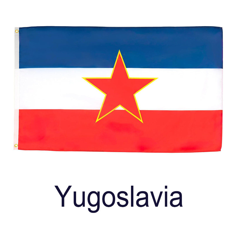 【外贸】Yugoslavia 南斯拉夫旗帜100D涤纶国旗 60*90cm/90*150cm