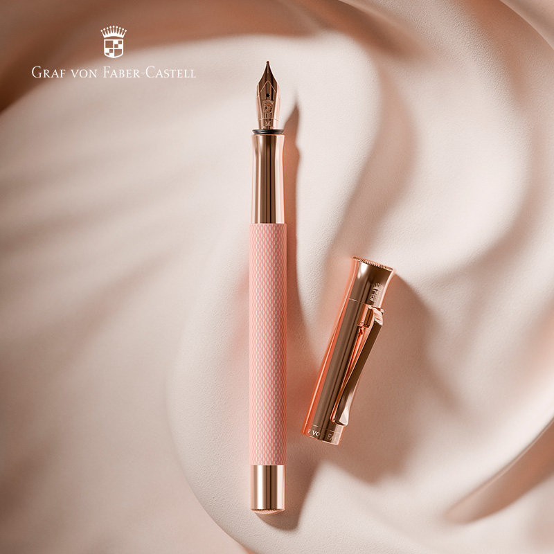 Graf von Faber-Castell/德国辉柏嘉伯爵图纹系列玫瑰金墨水笔钢笔金尖练字送礼成人学生用商务限定款礼盒